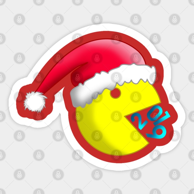 pacman on christmas Sticker by osvaldoport76